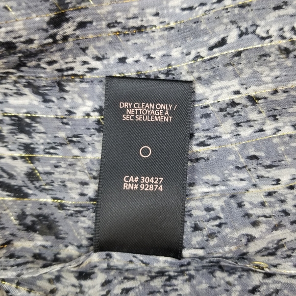 Ella Moss Lynx Sheer Metallic Animal Print Blouse - Picture 8 of 10